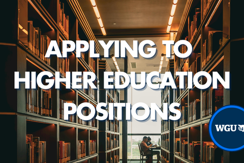 WGU Career Advisors Sandy and Micall presenting tips on applying for higher education jobs.