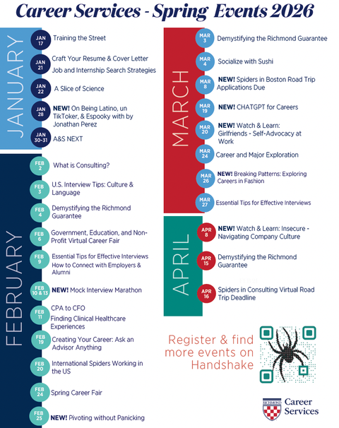 Spring ’26 Career Calendar