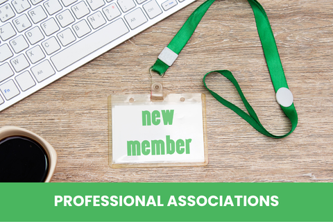 Image of a lanyard with nametag reading