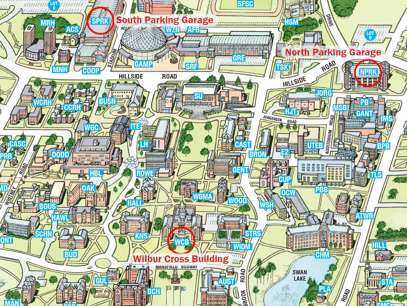 Campus Map Of Uconn - Show Me The United States Of America Map