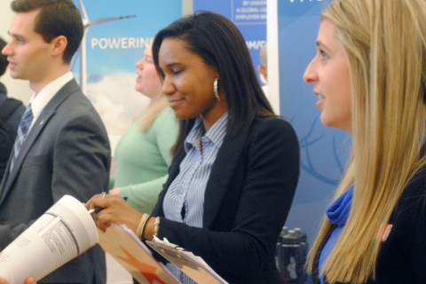 Interactions at a Career Fair.
