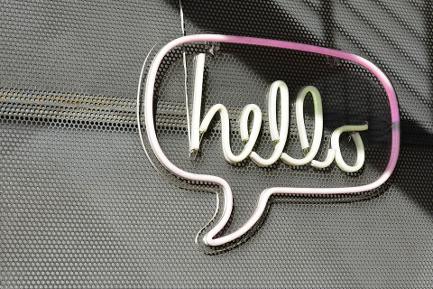 Neon hell sign.