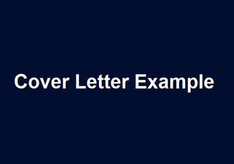 Cover Letter Example