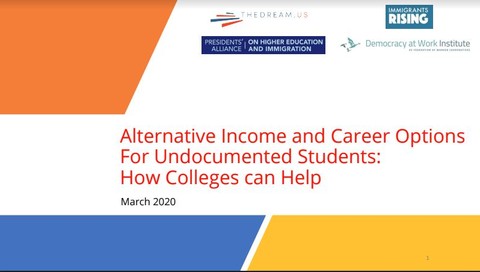 Alternative Income and Career Options for Undocumented Students