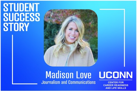 Graphic including Madison Love's headshot that says