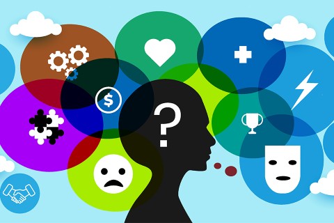 Graphic of a person thinking about their strengths and weaknesses