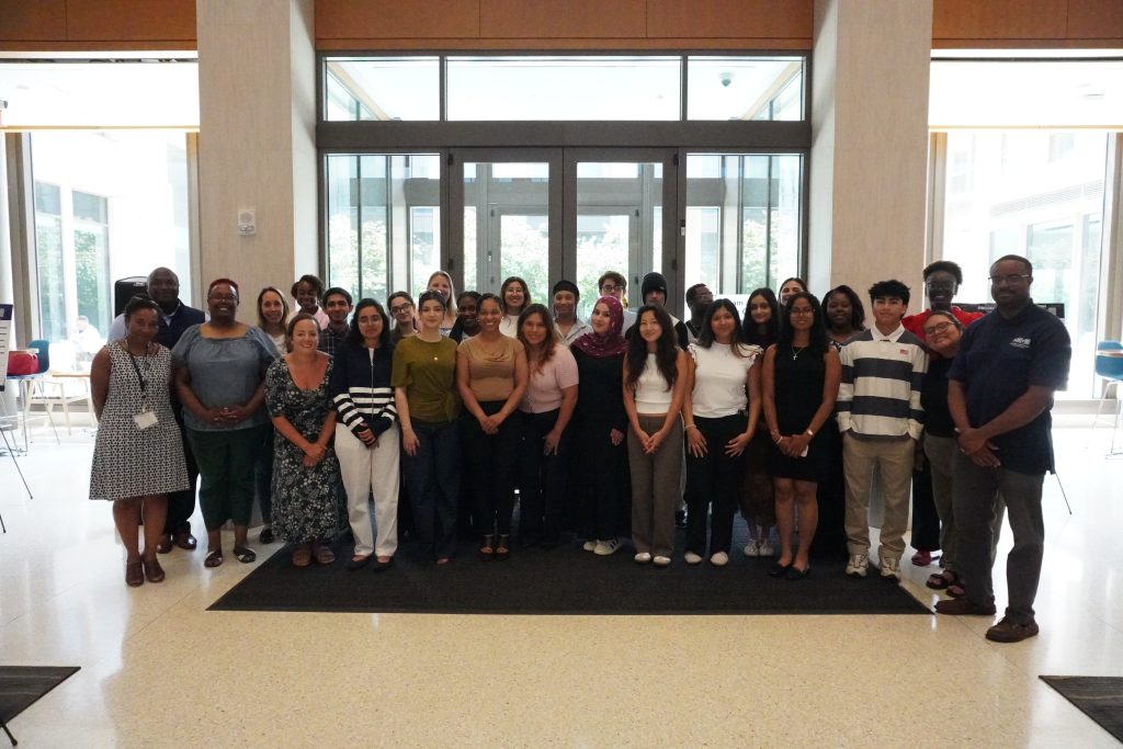 Group photo of students and faculty at 2026 UConn Hartford micro-internship showcase