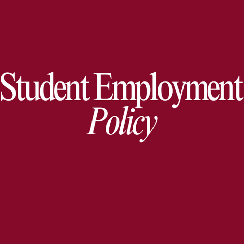 Student Employment Policy