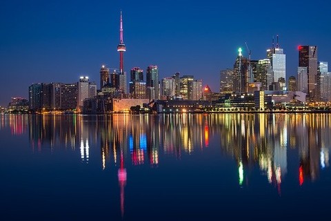Skyline of a major Canadian city